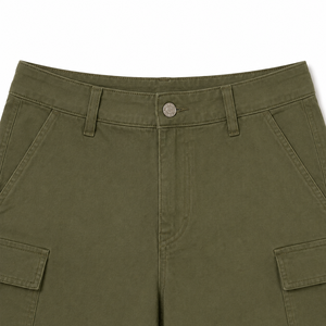 Pantalones Cortos Cargo para Hombre, Corte Relajado, Lona, Logotipo Frontal, Estilo Casual Urbano, Multibolsillos, Verano, Aire Libre, Resistentes al Viento, a la Moda - Product Image 4