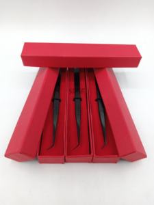 Professionnel nouveau Plasma noir 45 degrés mince fibre droite Nano pointe en acier inoxydable Extension de cils pince à épiler Instrument de beauté - Product Image 2