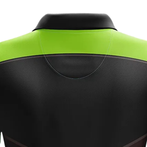Maillot de cricket pour hommes noir et vert citron, sublimation, manches courtes, uniforme d'équipe, tenue de match, entraînement sportif, performance athlétique - Product Image 4