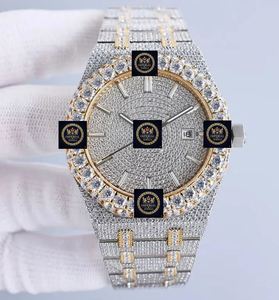 Montre de luxe Hip Hop à mouvement automatique en moissanite VVS1, entièrement sertie de pierres, GPS, résistance à l'eau 10 bars, unisexe - Product Image 2