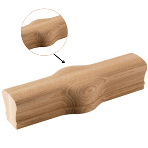Solid Wood <b>Handrail</b> <b>End</b> <b>Cap</b> Transitional Design Flooring Mounted Stair Railings - Product Image 1