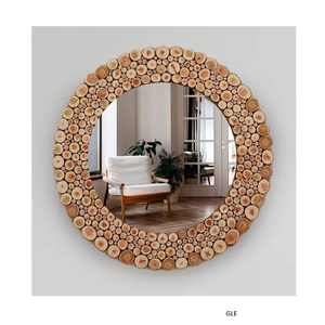 Espejo de Pared Rectangular Moderno y Minimalista con Marco de Madera Geométrico, Decorativo para Sala de Estar, Dormitorio o Pasillo - Product Image 6