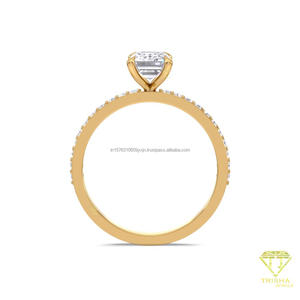 แหวนเพชรทรงรัศมีเพาะเลี้ยงในห้องปฏิบัติการ ตัวเรือนทองคำขาว 14K ประดับเพชรเม็ดเดี่ยว สำหรับงานหมั้น งานแต่งงาน หรือวันครบรอบ - Product Image 5