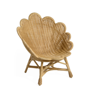 Fauteuil lounge en rotin naturel fait main, forme coquille, écologique, meilleur prix de gros, pour salon, d'un fabricant vietnamien. - Product Image 1
