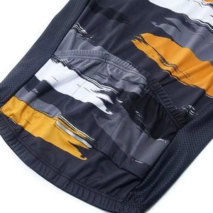 Men's Cycling Bib Set Short Sleeve Uniform With Back Zip <b>Pocket</b> Sublimated Color Blocking Design Moisture Wicking Fitted Fit Set - Product Image 4