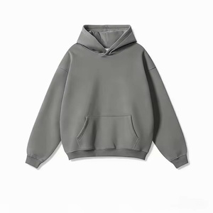 Sweat à capuche en coton pur brodé sur mesure, molleton épais, grammage lourd, coupe oversize, avec logo imprimé, pour hommes AI-HD-05 - Product Image 5