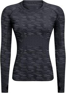 Wholesale Custom <b>Women</b> <b>Long</b> Sleeve Yoga <b>Top</b> Breathable Quick Dry Skinny Fit Spandex/Nylon Activewear OEM ODM Fitness Front - Product Image 2