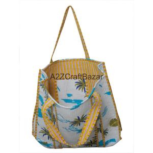 Women's 100% Cotton Tote <b>Bag</b> with Long Handle Large Size Multi-Color Made in Rajasthan for Daily Use & Travel - Product Image 3