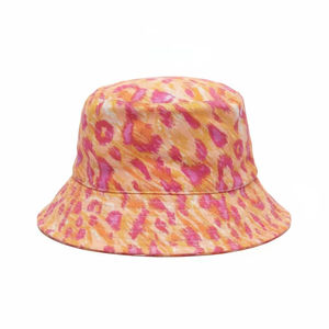 Nuevo Sombrero de Pescador de Moda Urbana Casual con Bloques de Color Rosa y Naranja, de Piel Sintética con Lazo, Sombrero de Sol de Algodón Personalizado, Silueta Clásica - Product Image 1