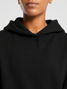 Sweat-shirt à capuche oversize pour femme 2026, couleur unie, en molleton de coton, manches longues, style décontracté automne, avec poches - Product Image 6