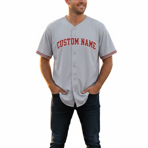 เสื้อเบสบอลปักชื่อตามสั่งแบบแห้งเร็ว รุ่นใหม่ล่าสุด ผลิตจากโพลีเอสเตอร์ 100% ระบายอากาศได้ดี เหมาะสำหรับนักกีฬาซอฟต์บอล - Product Image 6