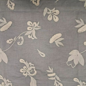 Tela de algodón de primera calidad con apliques florales en 3D, estampada, tejida, transpirable, ligera y bordada para vestidos de niñas/mujeres. - Product Image 1