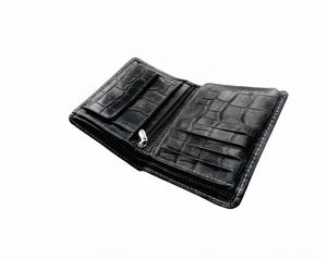 Cartera Corta de Cuero Genuino Impermeable para Hombre BS INTERNATIONAL BTR00193, con Diseño de Estrella y Letras Bordadas - Product Image 1
