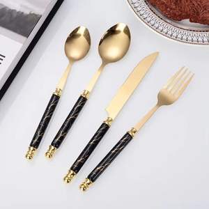 Juego de Cubiertos de Oro de Diseño Italiano al por Mayor para Banquetes y Restaurantes - Product Image 4