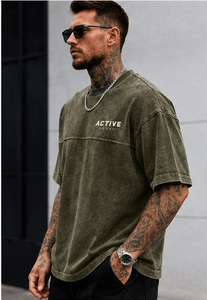 Camiseta Casual de Alta Calidad para Hombre, Corte Regular, Cuello Alto, Transpirable, Personalizable, de Poliéster/Algodón, Precio al por Mayor - Product Image 2