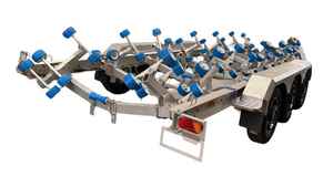 10,5 m 35 Fuß Aluminium legierung Großer Boots anhänger Drei Achsen 5000kg Nutzlast Anpassbar - Product Image 2