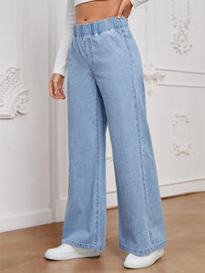 2026 Trendy Women's Custom Denim Jeans High Street Women Denim <b>Pants</b> With <b>Sequins</b> Washed Casual Women Denim Jeans - Product Image 4
