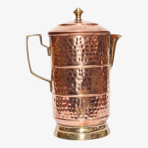 Carafe en cuivre pur à 100 %, marteau-fini, pour Moscow Mule, bière pure, en métal - Product Image 4