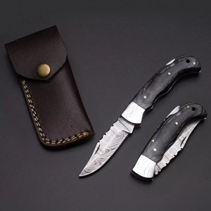 Navaja Plegable con Hoja Parcialmente Serrada de Acero Inoxidable, Navaja de Bolsillo con Clip para Cinturón, Herramienta Táctica de Supervivencia para Exteriores EDC - Product Image 2