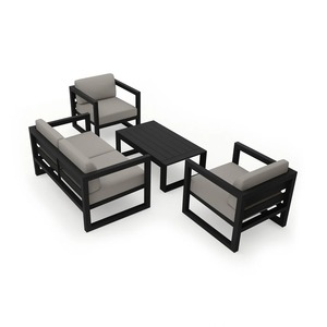 Canapé en teck de qualité supérieure, durable, avec coussins moelleux, canapé d'extérieur moderne pour cour, villa, salons, projets hôteliers - Product Image 2