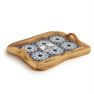 Durable Wooden Printed Serving Tray for Tea <b>Coffee</b> Snacks Breakfast Decorative Tray - Product Image 2