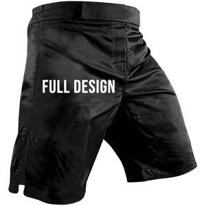 Quick Dry Breathable Stretch Durable Elastic Waist Customizable Sports Solid MMA Shorts Premium Quality Men 100% Polyester - Product Image 1