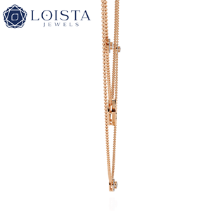 Source Diamond Factory Diamond Tennis Necklaces, 18K Gold Jewelry <b>Gifts</b>, Parties and Weddings Unisex Necklace - Product Image 3