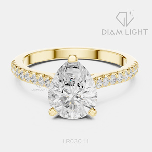 Bague en diamant de laboratoire taille poire 1,62 carat certifiée IGI, or blanc 14 carats, couleur F+, clarté VS+, pour anniversaire, fiançailles, cadeau - Product Image 5