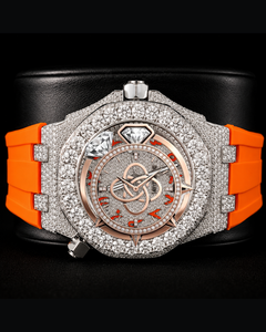 Reloj de Lujo con Diamantes Moissanite para Hombre, Reloj de Pulsera de Acero Inoxidable - Product Image 1