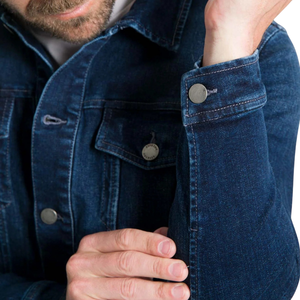Free Sample Men's Denim Jacket Comfortable Fabric Wholesale Customizable Best Quality - Product Image 3