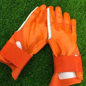 <b>Pink</b> Full Finger Baseball Gloves Leather Hook And Loop Closure Non Slip Outfield Right Handed Unisex All Seasons - Product Image 4