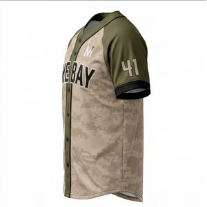 Camiseta de Béisbol Sublimada Personalizada para Equipos, Anti-Pilling, de Secado Rápido, Tejido de Malla Transpirable, Sublimación Completa, Ropa Deportiva - Product Image 5