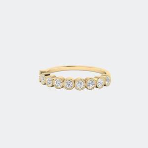 0.55CTW Round Bezel Band Setting Minimalist <b>Ring</b> - Product Image 4
