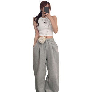 เสื้อกล้ามครอปผู้หญิง ผ้าฝ้ายริบสีขาว สำหรับฤดูร้อน ขายส่ง เสื้อแขนกุดลำลอง ยืดหยุ่นได้ - Product Image 5