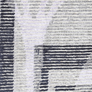 Alfombra de Lana Tejida a Mano Urban Matrix Gris Marfil, Alfombra Moderna Abstracta Geométrica Antideslizante para Sala de Estar, Interiores de Hotel - Product Image 3