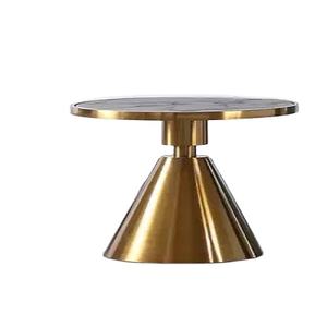 Mesa de muebles de Metal de lujo con tapa de mármol para el hogar, mesas de centro de Hotel, decoración de Color dorado, sala de estar, muebles modernos, mesas - Product Image 1
