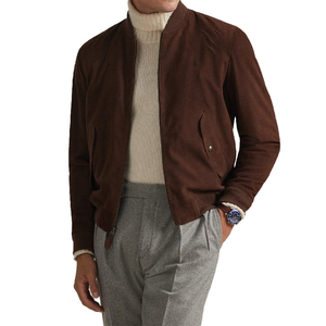 Premium <b>Suede</b> Vintage Flight <b>Jacket</b> Men Luxury Aviator Bomber OEM Custom Heritage Minimal Winter Outerwear Fashion <b>Jacket</b> KCW - Product Image 3