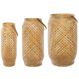 Vietnam fait à la main écologique bambou lanterne rotin bougeoir décor à la maison mariage abat-jour bougie pot autre décoratif - Product Image 1