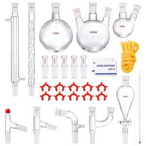 Kit di Distillazione in Vetro Borosilicato 3.3 con Giunto 24/40, Capacità 1000ml per Distillazione di Oli Essenziali, Evaporatore Rotante per Laboratori - Product Image 1