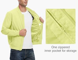 High Quality Custom Made Wholesale Bomber Jacket Men <b>Wind</b> <b>Breaker</b> Jackets Satin Windproof Breathable Slim Fit Bomber Jackets - Product Image 4
