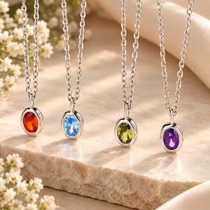 Collier pendentif en pierre précieuse quartz grenat - Collier artisanal plaqué argent, ensemble de collection, bijoux en cuivre/laiton, cadeau pour elle - Product Image 4