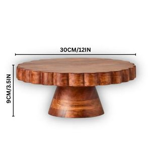 Support à gâteau en bois fait main, écologique et non toxique, pour la présentation de gâteaux et de cupcakes, marque Curio Craft, pour mariages, restaurants, boulangeries - Product Image 3