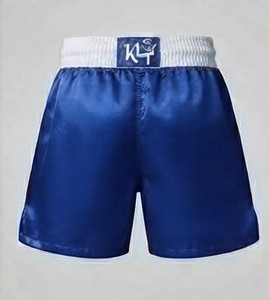 Pantalones Cortos de Artes Marciales Mixtas Unisex Azules de Poliéster/Algodón con Logotipo Frontal Blanco, Impresión por Sublimación, Corte Holgado, Secado Rápido, para Adultos - Product Image 2