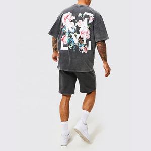 T-shirt personnalisable vintage lourd 100% coton de haute qualité col rond multicolore avec logo personnalisé - Product Image 2