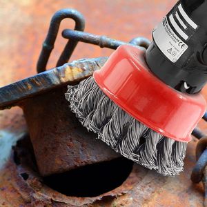 Steel <b>Wire</b> Wheel Eco-Friendly Chimney Cleaning <b>Brush</b> with Plastic Handle - Product Image 5