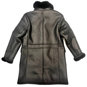 <b>Men's</b> Genuine Leather <b>Shearling</b> Aviator <b>Jacket</b> Premium Fur Lined Winter Coat Durable Warm Stylish Outerwear Wear - Product Image 4