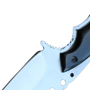 Couteau de chasse artisanal en acier D2 avec lame fixe, manche en corne de buffle, pour le camping en extérieur et le préparage du gibier, avec étui en cuir - Product Image 2