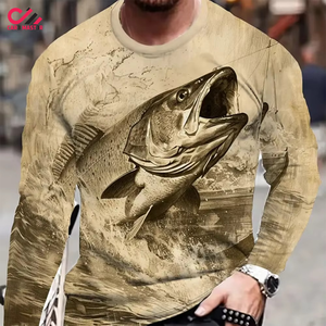 Chemises de pêche pour hommes en gros, manches longues, protection solaire, impression de logo personnalisé - Product Image 3