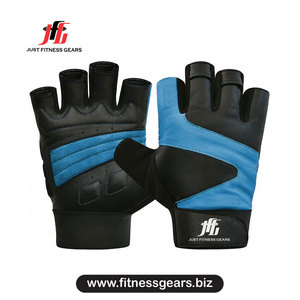 Half Finger Leather Gym Gloves Adjustable Wrist <b>Strap</b> Breathable Non-Slip Unisex Weight Lifting Fitness - Product Image 1