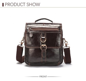 New Arrival High Quality Genuine Leather Handmade Eco-friendly Lightweight Waterproof Zipper Crossbody <b>Messenger</b> <b>Bag</b> Unisex OEM - Product Image 5